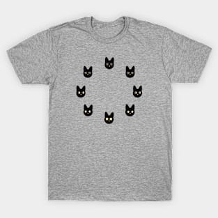 Black Cats Moon Phases 2 T-Shirt